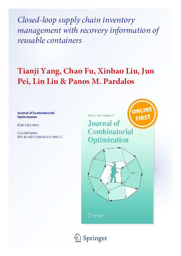 (PDF) Closedloop supply chain inventory management with recovery information of reusable