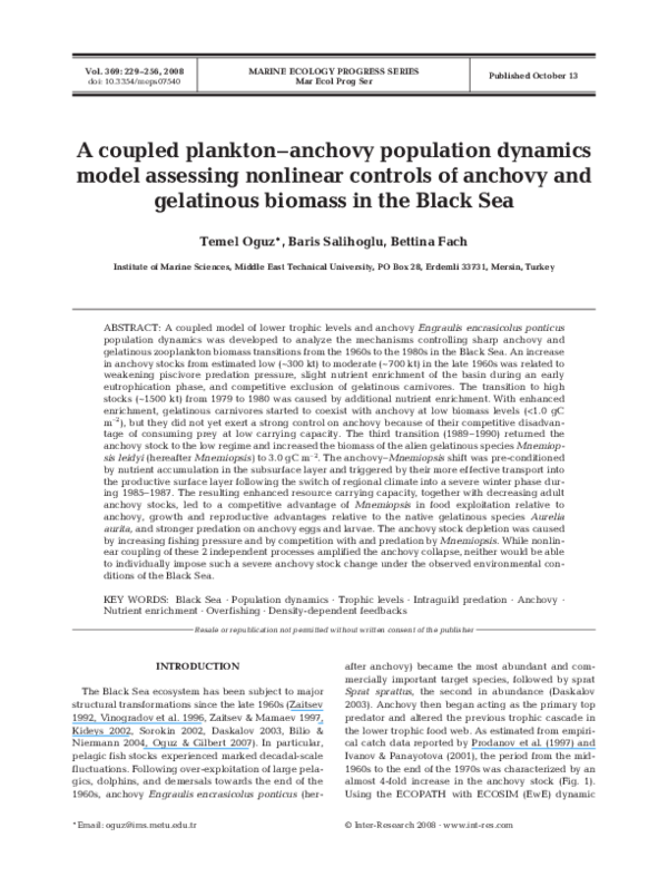 (PDF) A coupled plankton–anchovy population dynamics model assessing ...