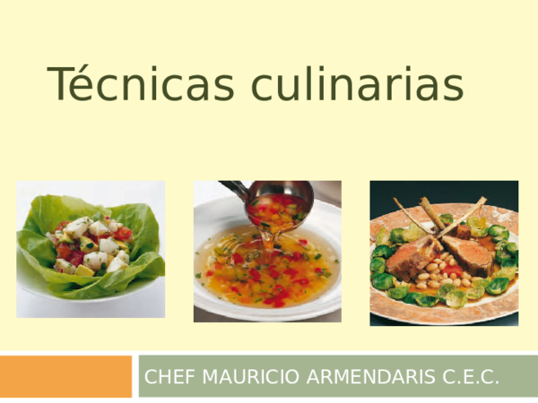 (PDF) Técnicas culinarias