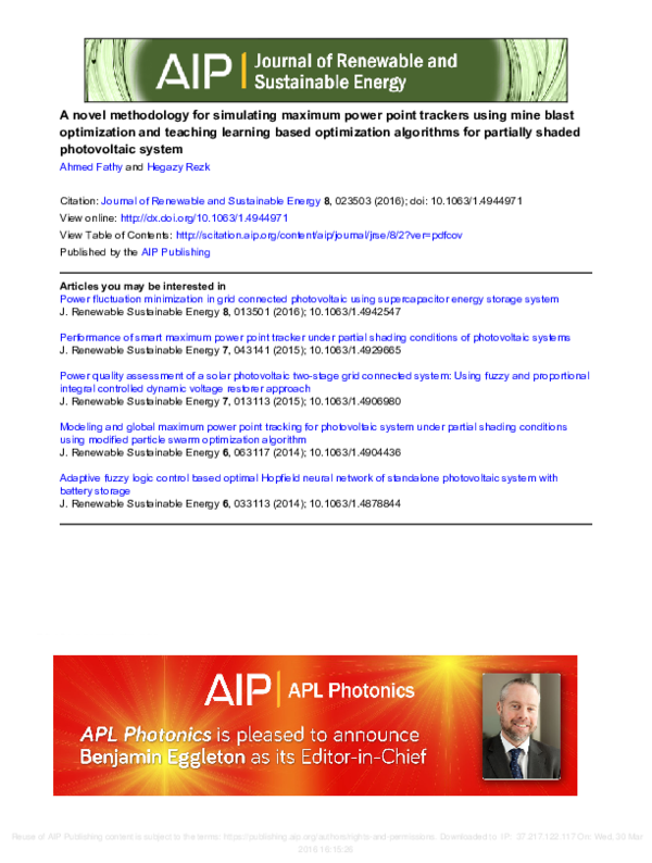 (PDF) A novel methodology for simulating maximum power point trackers ...
