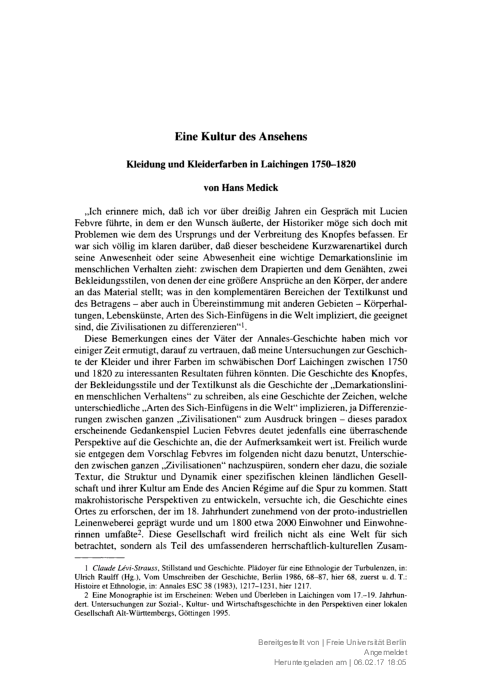 (PDF) Eine Kultur des Ansehens
