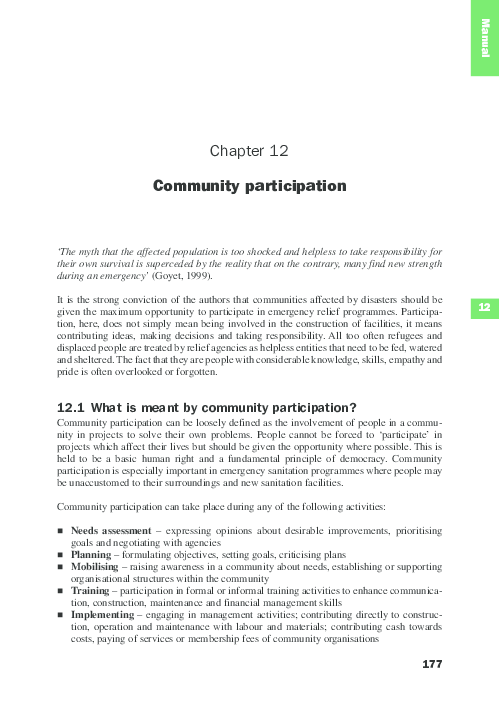 (PDF) Community participation