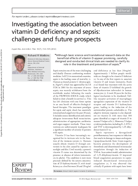 (PDF) Investigating the association between vitamin D deficiency and ...