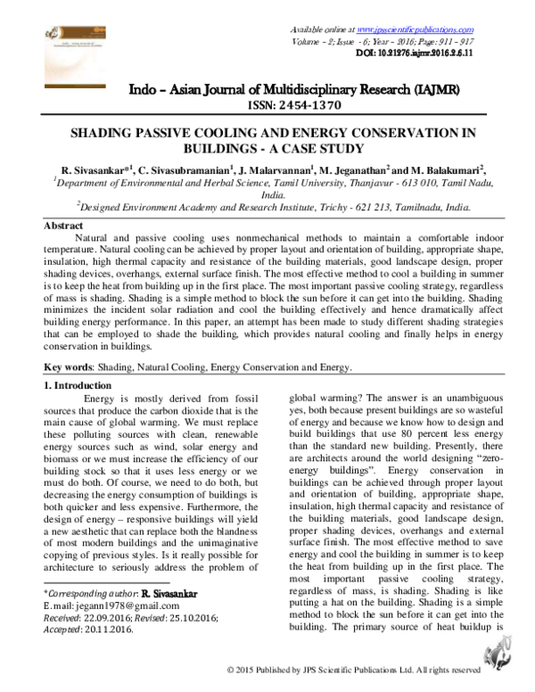 Passive cooling case study picture