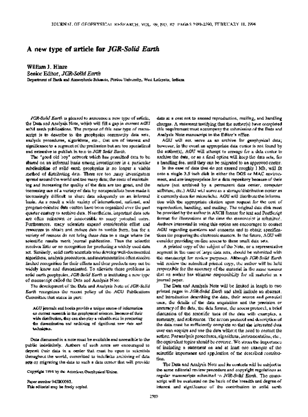  pdf a new type of article for jgr solid earth william hinze