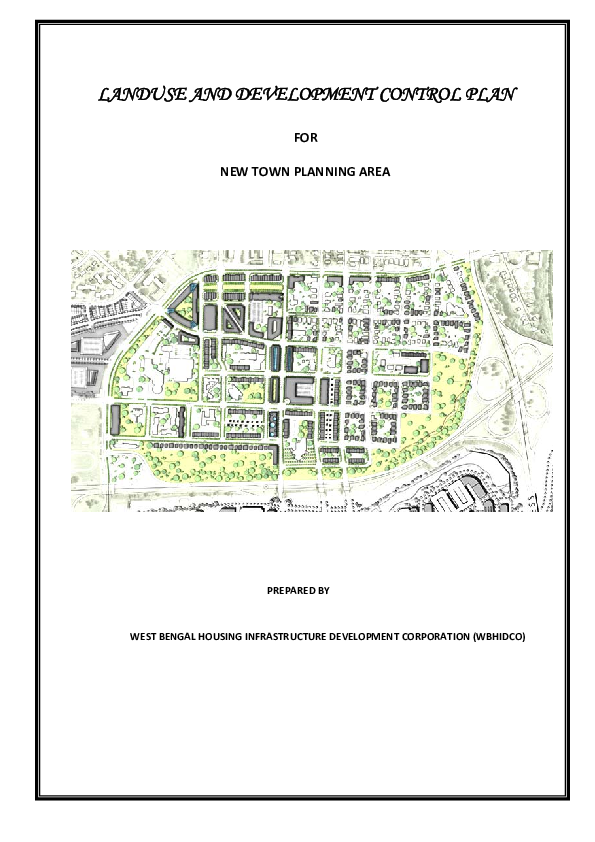 (PDF) LANDUSE AND DEVELOPMENT CONTROL PLAN FOR NEW TOWN PLANNING AREA
