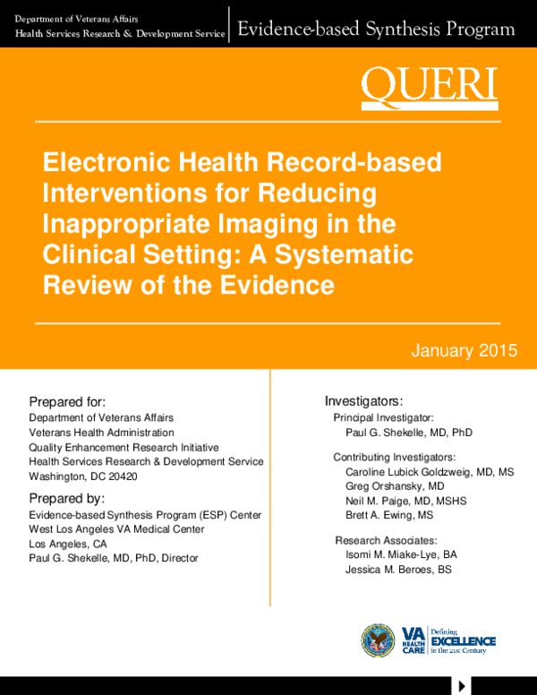 (PDF) Electronic Health RecordBased Interventions for Improving