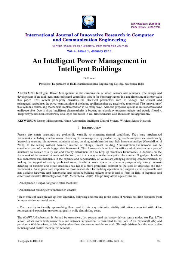 (PDF) An Intelligent Power Management in Intelligent Buildings | sudha ...