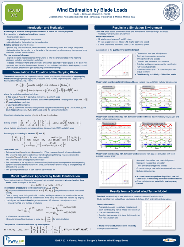 (PDF) Wind Estimation by Blade Loads