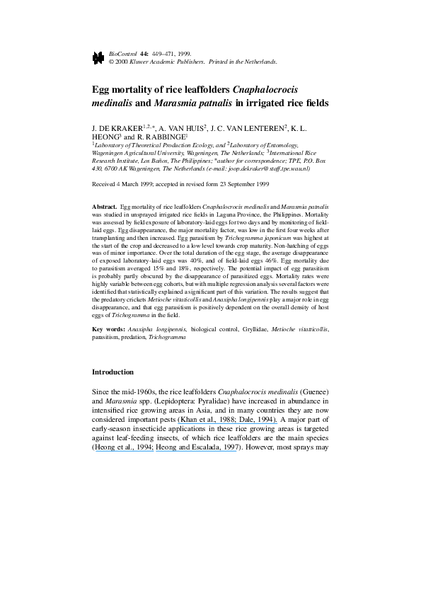 Rice leaf folder thesis image