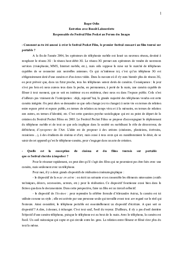 Una conversazione con Benoît Labourdette