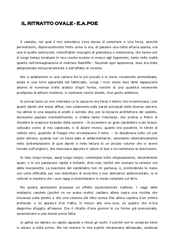 (PDF) IL RITRATTO OVALE E.A.POE
