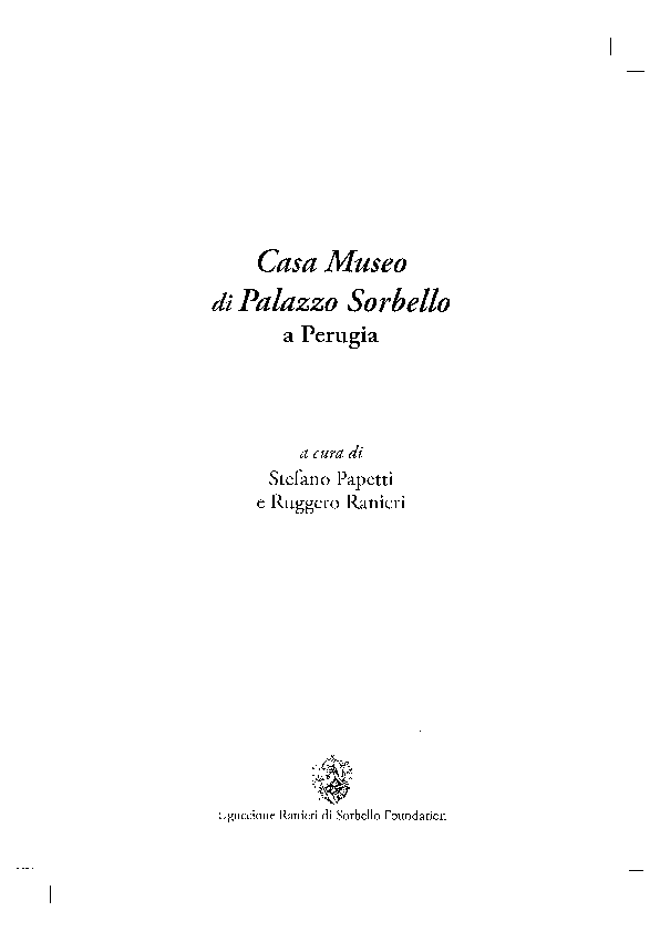 (PDF) Casa Museo di Palazzo Sorbello a Perugia.