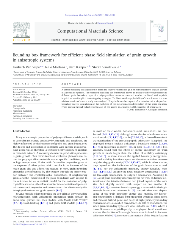 (PDF) Bounding box framework for efficient phase field simulation of ...