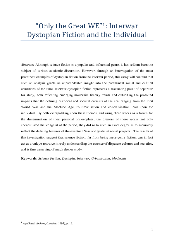 Interwar essays image