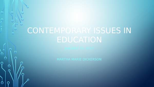 (PPT) CONTEMPORARY ISSUES IN EDUCATION