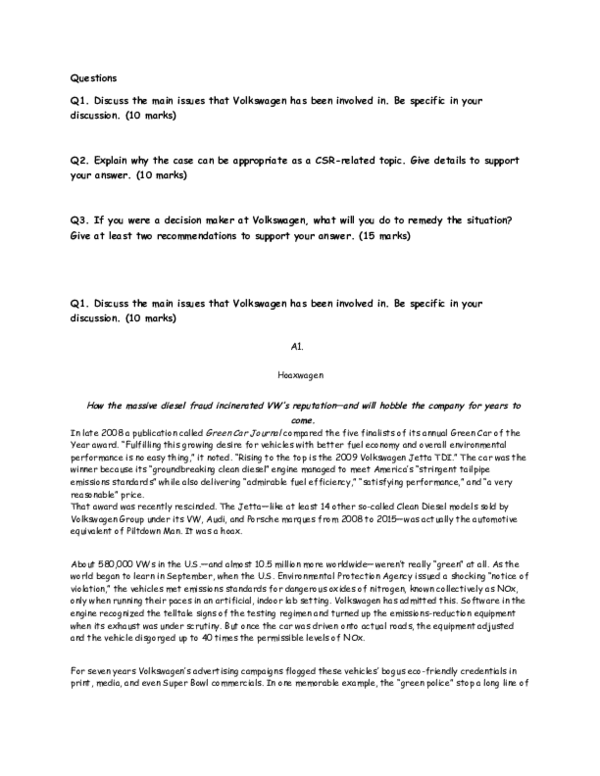 (DOC) CSR ASSIGNMENT