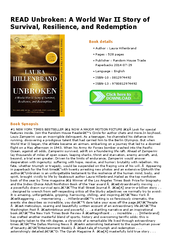 Unbroken book review essay picture