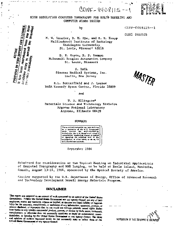 (PDF) High resolution computed tomography for solid modeling and ...