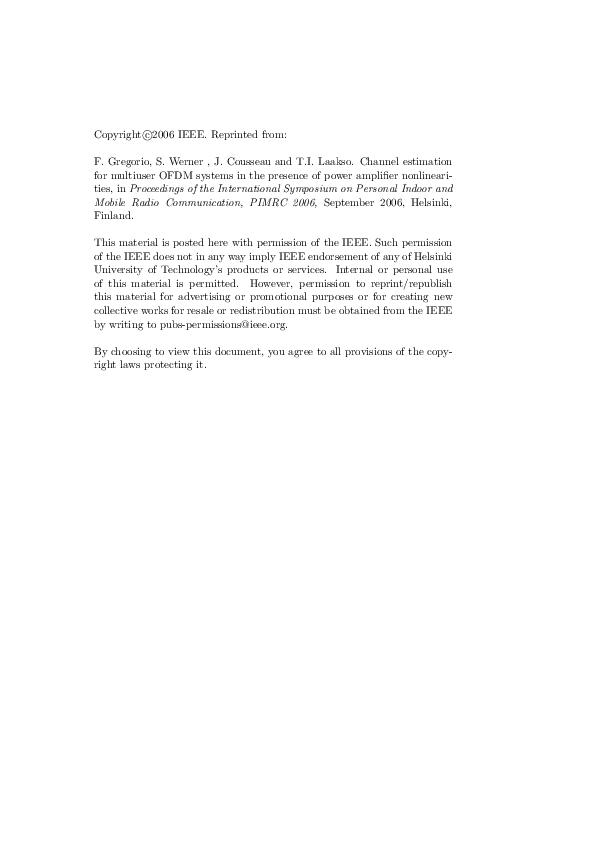 (PDF) Iterative Channel Estimation for Multiuser OFDM Systems in the ...