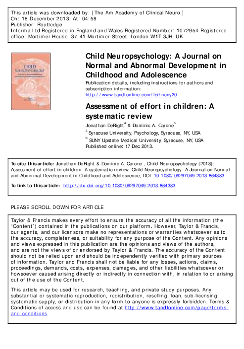 Pdf Essment Of Effort In Children A Systematic Review Pdf