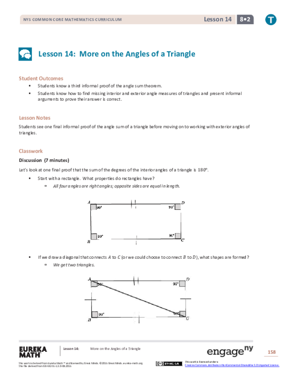 (PDF) NYS COMMON CORE MATHEMATICS CURRICULUM 8@BULLET2 Lesson 14 Lesson ...