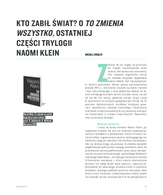 Naomi Klein To Zmienia Wszystko Pdf