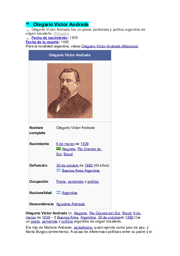 Olegario Víctor Andrade