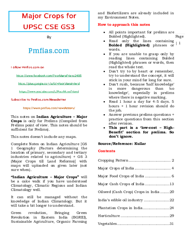 (PDF) Major Crops