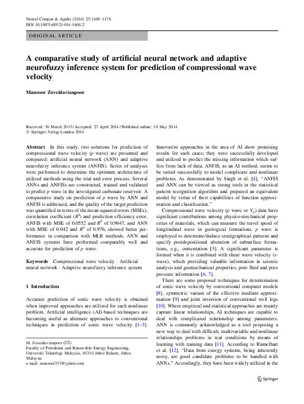 (PDF) A comparative study of artificial neural network and adaptive ...