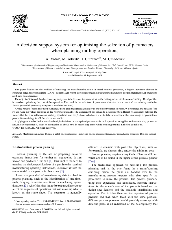 (PDF) A decision support system for optimising the selection of ...