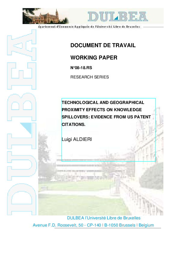 (PDF) Technological and geographical proximity effects on