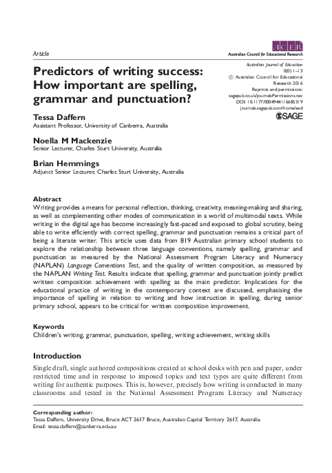 (PDF) Daffern, T., Mackenzie, N., & Hemmings, B. (2017). Predictors of ...