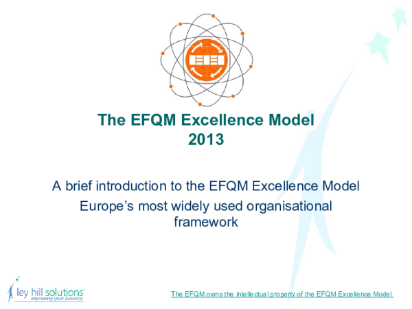 (PDF) The EFQM Excellence Model 2013