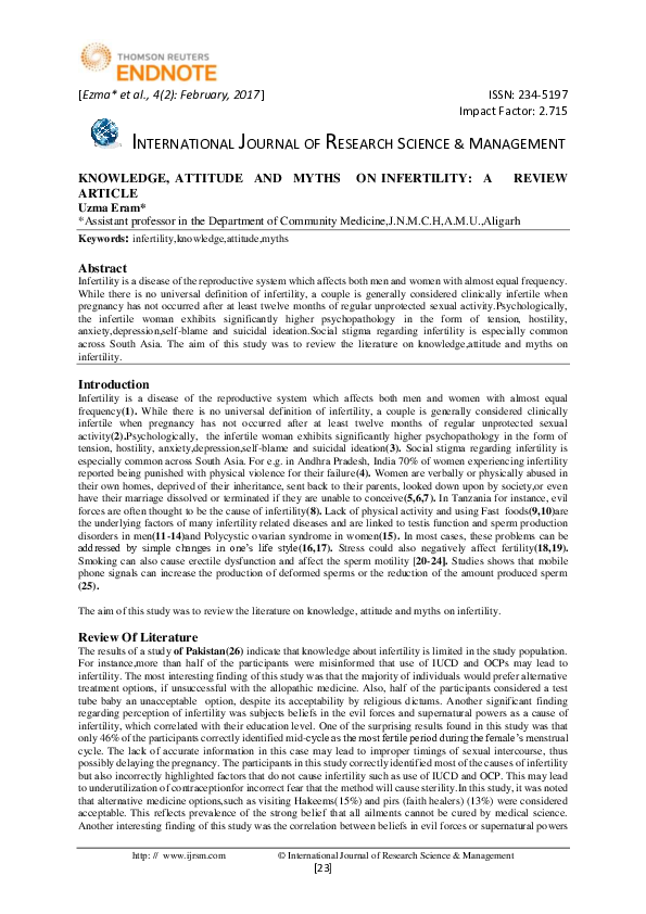 Female infertility image