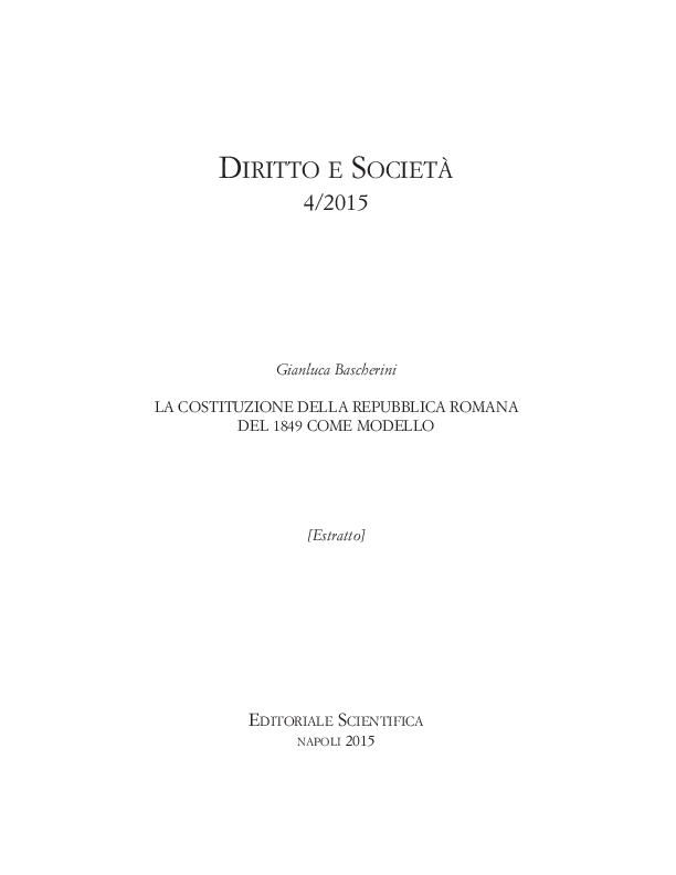 (PDF) La costituzione della Repubblica romana come modello