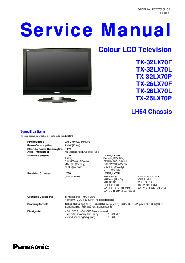 (PDF) Service Manual Colour LCD Television | José Magalhães - Academia.edu