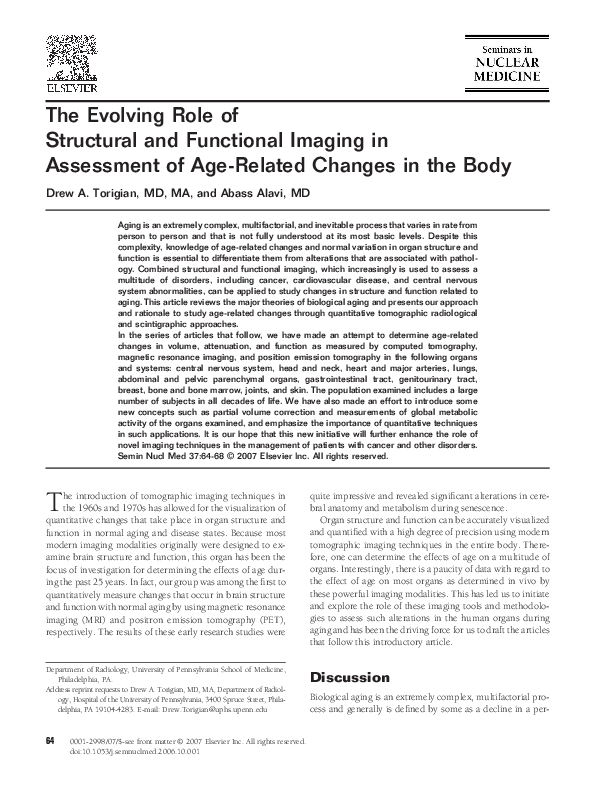 (PDF) The Evolving Role of Structural and Functional Imaging in ...