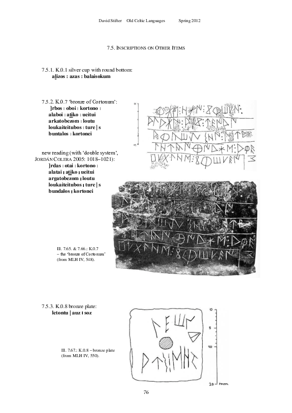 (PDF) David Stifter Old Celtic Languages