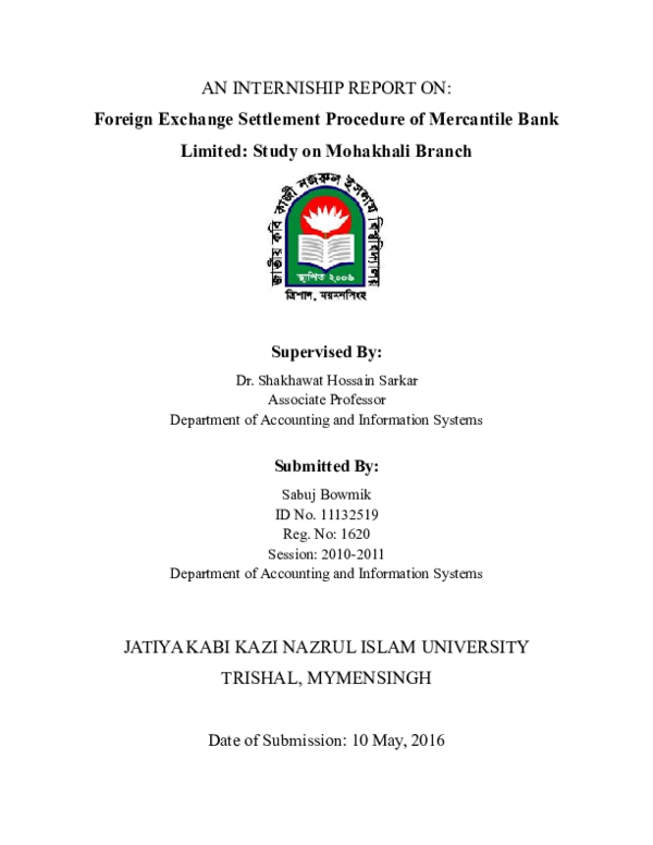  DOC Foreign Exchange Settlement Procedure Sabuj Bowmik Academia edu