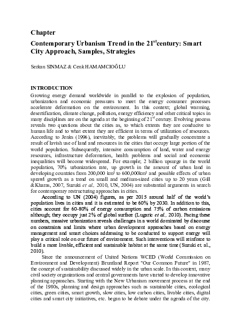 (PDF) Contemporary Urbanism Trend in the 21st Century Smart City ...