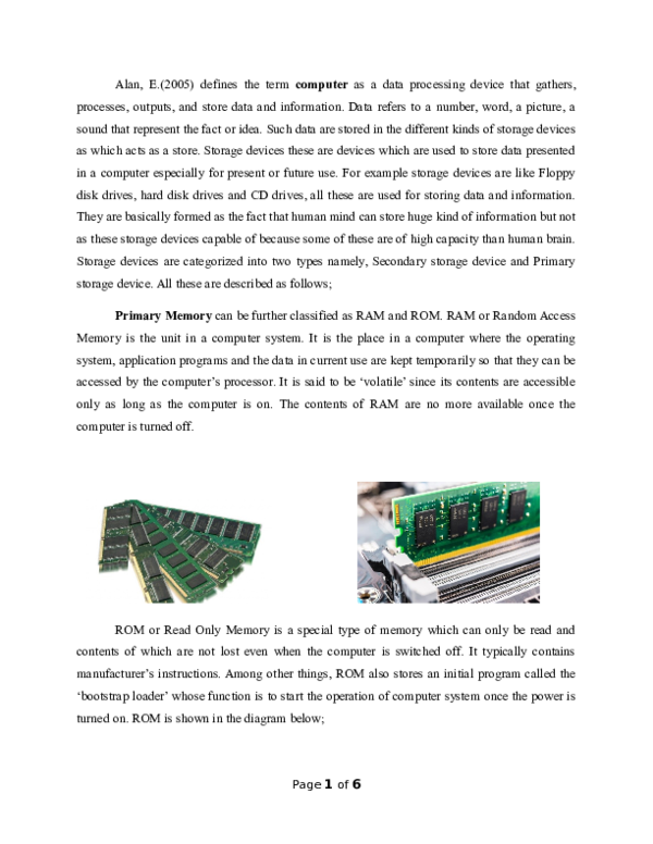 (DOC) COMPUTER STORAGE DEVICES