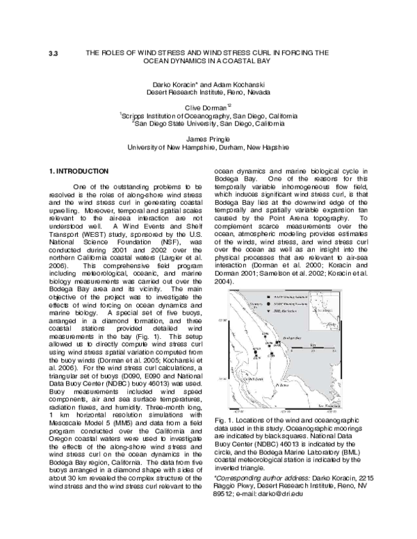 (PDF) The Roles of Wind Stress and Wind Stress Curl in Forcing the