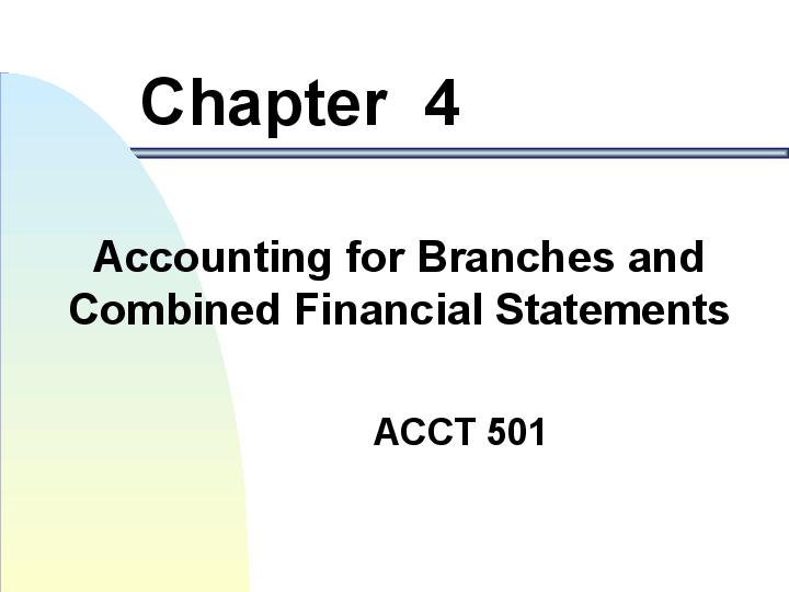(PPT) Accounting for branches and Combined FS