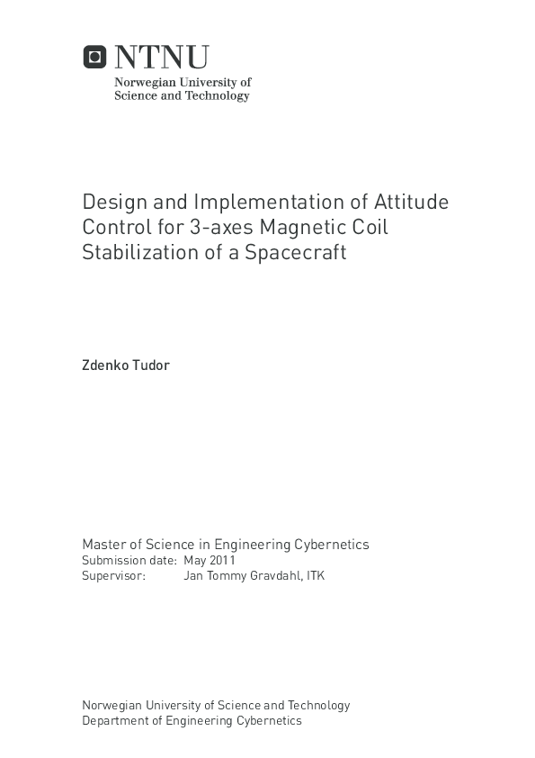 (PDF) Design and Implementation of Attitude Control for 3-axes Magnetic ...