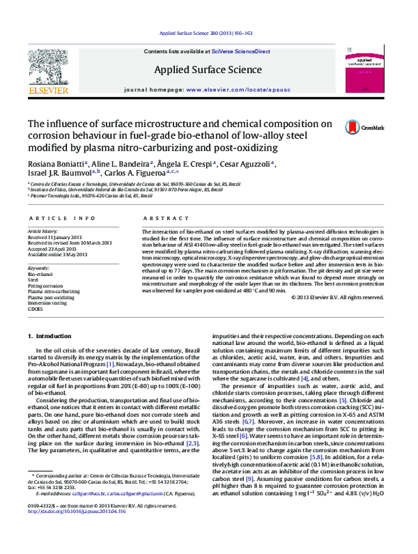 (PDF) The influence of surface microstructure and chemical composition ...