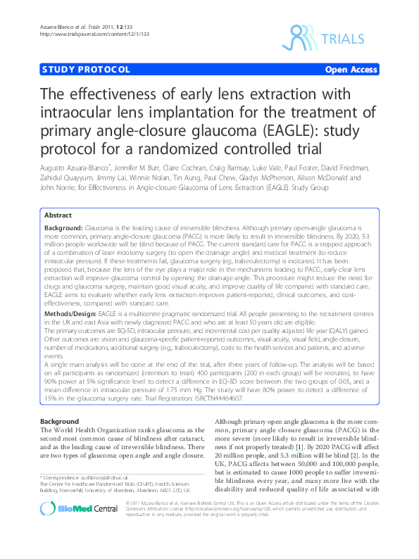 (PDF) The effectiveness of early lens extraction with intraocular lens ...