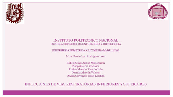 infección de vías respiratorias bajas ppt