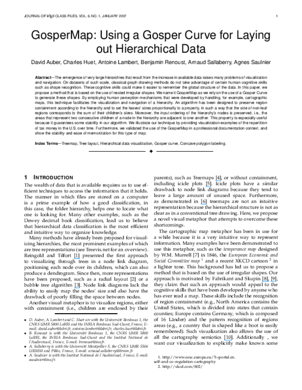 (PDF) GosperMap: Using a Gosper Curve for Laying Out Hierarchical Data