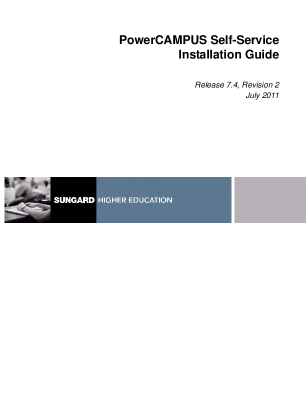 (PDF) PowerCAMPUS SelfService Installation Guide Julian Salazar